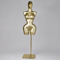 Mannequin de Torse Féminin BBL en Plastique Réaliste et Courbé, Vente en Gros Usine, avec Support Métallique Doré Réglable