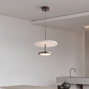 Huangdong Stone Pendant <b>Light</b> Led Adjustable Height For Home Tea Room Guesthouse Restaurant Bar Entryway Study - Product Image 4