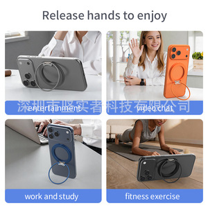 Magnetic Metal <b>Phone</b> <b>Ring</b> Holder Aluminum Alloy Universal Finger Grip For Desktop Outdoor Home Office Use - Product Image 5
