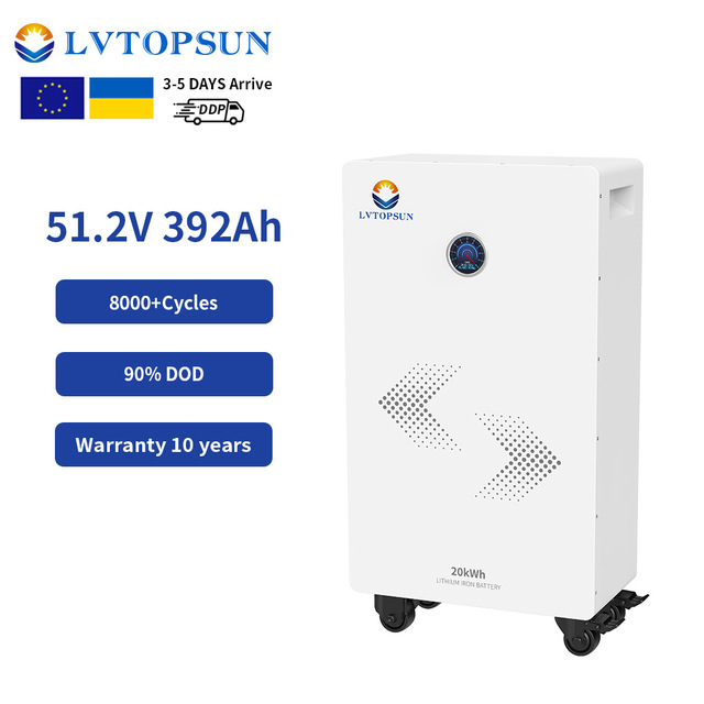 20kWh Home Battery Residential Storage 51.2V 392Ah 20.07kWh LiFePO4 IP65 Stackable 8000 Cycle Life
