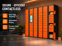 Sistema de Recogida de Paquetes Inteligente con Pantalla Táctil, Autoservicio, Resistente a la Intemperie, Duradero, para Apartamentos, Oficinas y Comercios