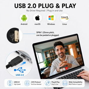5MP โมดูล HDR USB กล้องพร้อมเลนส์มุมกว้างสำหรับ Ai วิสัยทัศน์และจดจำใบหน้า - Product Image 3
