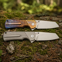 Couteau de poche personnalisé en acier M390, couteau pliant avec manche en alliage de titane, haute dureté, tranchant, pour le camping, la randonnée et la chasse T0081