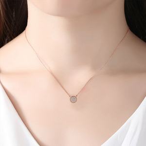 Waterproof Anti Tarnish Original Stainless Steel Women 's 14k 18k Gold Plated <b>Birthstone</b> Diamond Pendant <b>Necklace</b> for Women - Product Image 3