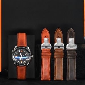 Correa de Reloj BESSERON de Cuero de Primera Capa con Hebilla de Piel, Relojes de Moda de Cuero Encerado de Alta Gama CN GUA - Product Image 1