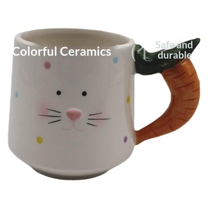 Creative <strong>Easter</strong> Cute Rabbit Cartoon Ceramic Hand-Painted Radish Children's Breakfast <strong>Mug</strong> - Product Image 5