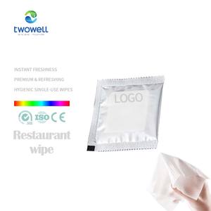 Lenços Umedecidos Ecológicos Refrescantes com Logotipo Personalizado e Aroma para Restaurantes - Product Image 1
