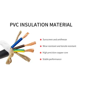 PVC Oxygen Free Copper 2-core 3-core 4-core 5-core Rubber Cable And Wire
