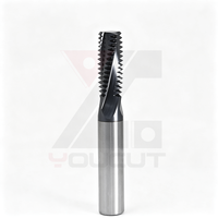 Fraise à fileter métrique 1,75 mm ISO en carbure monobloc pour acier, outil de filetage CNC haute efficacité