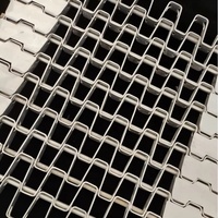 Cinturón de malla tejida de sarga Great Wall, deflector corrugado en forma de U, cinta transportadora de Metal, corte tejido, procesamiento doblado soldado disponible