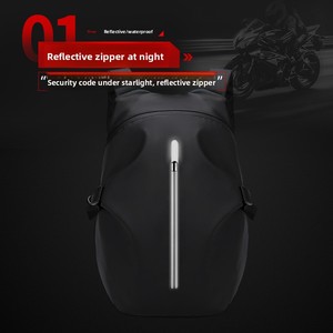 Mochila de Motociclismo Ebers Denim Modelo 6018 Naranja, Gran Capacidad, Impermeable, Bolsa para Casco, Bolsa de Viaje Trasera para Asiento - Product Image 4