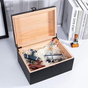 Đồ lưu niệm bằng gỗ hộp trang trí hộp gỗ cổ điển thủ công thủ công với khóa trang sức lưu trữ Quà Tặng hộp gỗ - Product Image 4