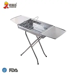 Hot Selling Custom Camping Outdoor Draagbare Vouwen Roestvrij Staal Houtskool Barbecue Bbq Grills