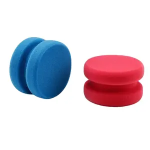Round Different Color High Density Tire Waxing Sponge Applicator with PU Foam