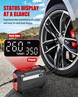 Nouvel arrivage Gonfleur de pneus haute performance à gonflage rapide Compresseur d'air portable multi-usage avec affichage numérique
