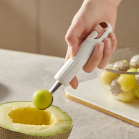 Huishoudelijke handmatige roestvrijstalen ijslepel, fruitschep, gelato lepel, balletjesknipper, schaal-arrangeerhulp
