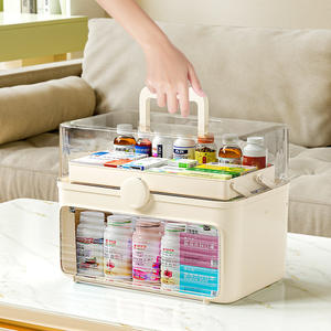 Botiquín Médico Portátil Multicapa de Plástico, Caja de Almacenamiento de Medicamentos de Gran Capacidad para Uso Doméstico - Product Image 5