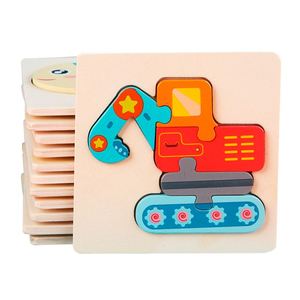Mini puzzle 3D en bois pour enfants, jeux de société éducatifs, jouets d'apprentissage et de cognition pour tout-petits, garçons et filles - Product Image 2