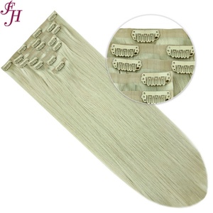 ผมต่อแบบคลิปหนีบ FH 100 กรัม ผมแท้ยุโรป Remy แบบตรง  ชนิด Double Drawn - Product Image 3
