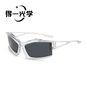 Futuristic Cycling Sunglasses Black PC Frame Polarized UV400 Type 3 For Men Sports <b>Eyewear</b> - Product Image 5