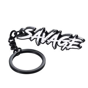 Cá nhân Keychains 3D đen bạc mạ chữ cái tên Keychain kim loại kẽm hợp kim tùy chỉnh logo Keychain bán buôn - Product Image 4