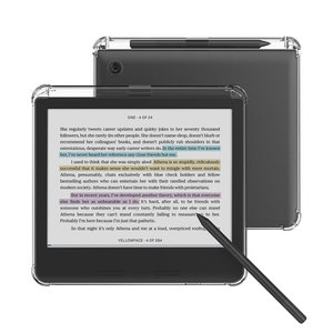 Étui avec support pour stylet pour liseuse Kobo Libra <span class=keywords><strong>Clara</strong></span> Colour 2E <span class=keywords><strong>2</strong></span> HD Sage 7 pouces, liseuse électronique transparente en TPU souple, Pbk158 Laudtec - Product Image 4