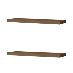 Iva <b>Floating</b> Shelf In Melamine Mahogany <b>Wall</b> Display <b>Shelves</b> - Product Image 2