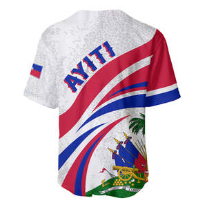 Camiseta de béisbol personalizada del Segundo Imperio de Haití 1849-1859, camiseta de béisbol personalizada con estilo de bandera Anpi an Ayiti para deporte informal - Product Image 3