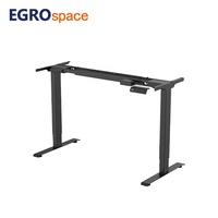 Bureau de travail électrique réglable EGROspace, table assis-debout pour ordinateur, double moteur, hauteur réglable