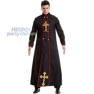 Costume de Prêtre, Nonne ou Missionnaire Médiéval pour Homme - Déguisement Religieux pour Halloween, Cérémonies Religieuses, Convent ou Fêtes Costumées - Product Image 1