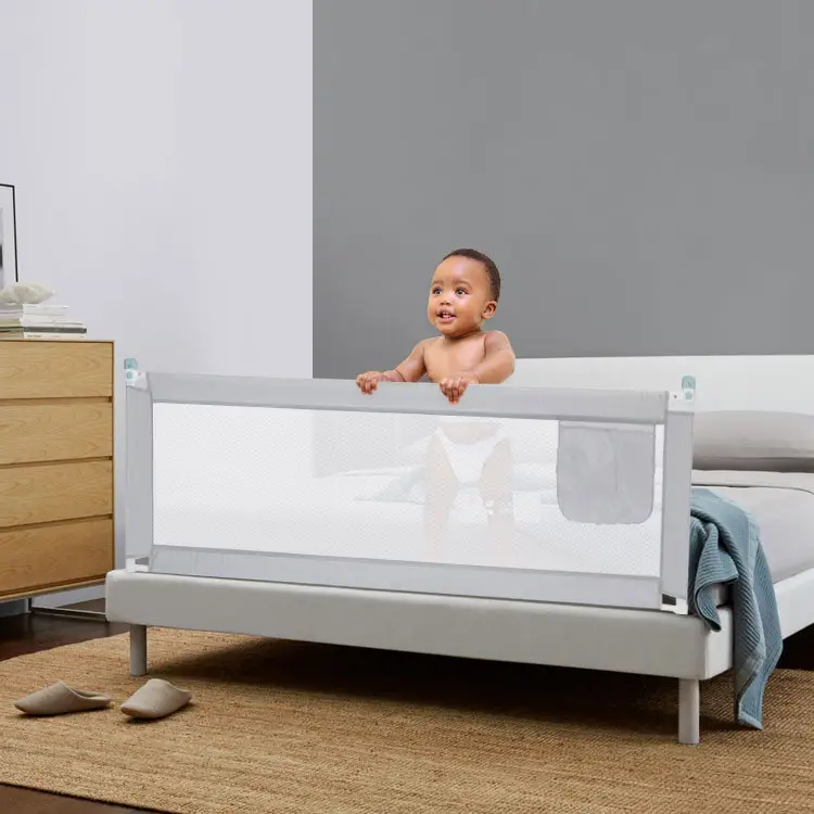 Trilho de cama dobrável para crianças, segurança do bebê, trilho de cama para crianças