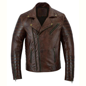 แจ็คเก็ตมอเตอร์ไซค์หนังแกะ ดีไซน์ล่าสุด แบรนด์แฟชั่นสั่งทำได้ ราคาขายส่ง ผ้าแคนวาสกันลม ระบายอากาศได้ดี เหมาะสำหรับฤดูใบไม้ผลิ - Product Image 1