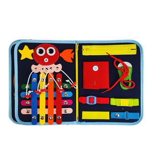 Nouveau Style Stock Marchandises Montessori Voyage Jouets Feutre Activité Occupé Livres avec <span class=keywords><strong>8</strong></span> pages Feutre Toddler Occupé Conseil pour Garçons Filles - Product Image 3