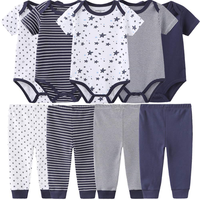 Combinaison à manches courtes prête à être expédiée, 100% coton, combinaison à manches courtes pour bébé, douce pour la peau, couleur unie, ensemble de barboteuses pour nouveau-né