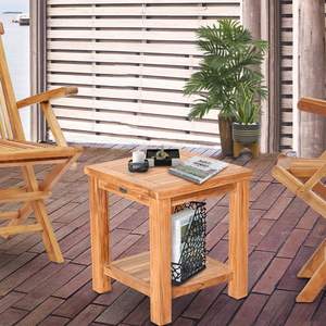 Table d'appoint convertible double de style Adirondack Table d'appoint rectangulaire minimaliste et résistante aux intempéries pour la maison, l'hôtel et l'appartement - Product Image 1