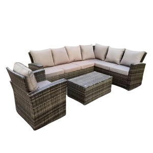Vente en gros Ensemble de canapés de jardin en rotin Ensemble de canapés d'angle en rotin pour patio Canapés de jardin en rotin Ensembles de meubles en osier - Product Image 4