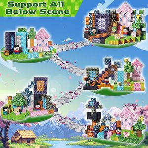 Onshine - Juego de Aventuras en el Bosque y el Volcán, 200 Piezas, Bloques de Construcción de Plástico con Imanes Fuertes, Juego Creativo STEM, Certificado de Seguridad - Product Image 5
