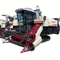Moissonneuse-batteuse d'occasion Shuangjia pour riz, blé, maïs, céréales, moteur 135 CV, transmission renforcée 100, capacité 1,6 m³