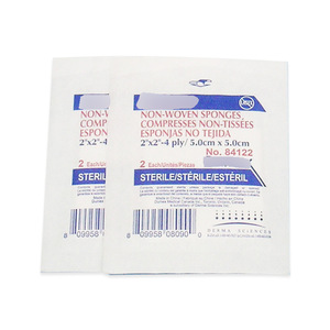 Esponjas de Gasa de Algodón Estériles Fu Hao, 2x2 Pulgadas, 8 Capas, Paquete de Apósito Médico, 2 Unidades - Product Image 2