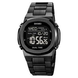 Montre électronique intelligente de luxe OEM Skmei pour hommes, étanche, montre de sport carrée en acier inoxydable, montre-bracelet lumineuse - Product Image 5