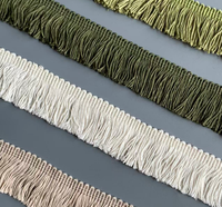 Coussin rustique en coton épais de style ferme avec franges, dentelle et pompons pour canapé, oreiller, tapis, chemin de table