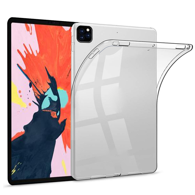 2020 Ultra Thin Soft Transparent Clear TPU Case for iPad Pro 12.9 Inch Cover