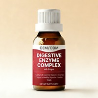 Gouttes d'enzymes digestives en marque blanche, complexe d'enzymes digestives en gouttes d'huile, complément liquide pour la santé digestive intestinale
