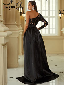 <span class=keywords><strong>Missord</strong></span> Contraste Sequin Une Épaule Ourlet Sirène Robe Formelle Avec Jupe Robes De Soirée À Une Main - Product Image 6