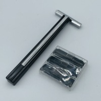 Ensemble de rasoir professionnel portable pour manucure et pédicure Kit d'art des ongles en acier inoxydable dans un emballage noir