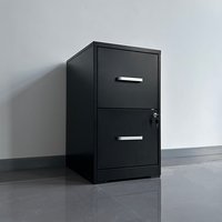 Armoire de classement verticale autoportante à 2 tiroirs en métal avec serrure sécurisée pour la gestion des documents de bureau et d'étude