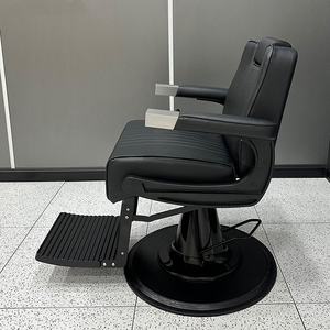 Sillón de Barbero Hidráulico Negro Profesional Vintage para Hombre, Muebles de Peluquería, Opción Económica para Barberías - Product Image 5