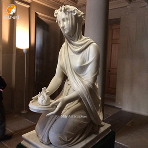 Sculpture classique en <span class=keywords><strong>marbre</strong></span> de taille réelle, sculptée à la main, représentant la Dame Voilée - Product Image 6