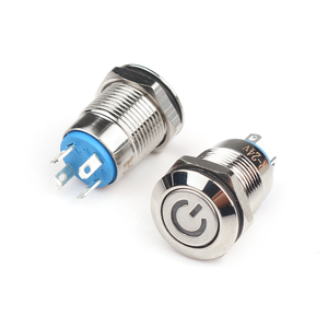 Mini Rundsc halter 12mm blau Starter knopf Pfeil Symbol Pin <span class=keywords><strong>Terminal</strong></span> für Autos - Product Image 4