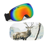 Masque de ski JQ à porter par-dessus les lunettes pour hommes, femmes et jeunes, protection UV400 anti-buée pour snowboard et escalade, 188x103mm, polyester